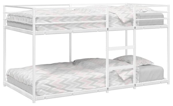 Fehér acél emeletes ágy matrac nélkül 75 x 190 cm