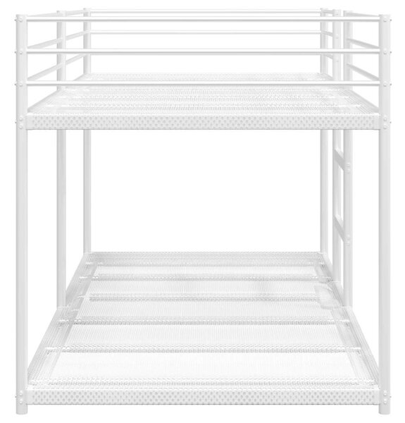 Fehér acél emeletes ágy matrac nélkül 75 x 190 cm