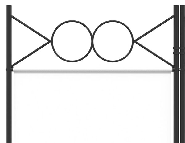 Fehér 5 paneles paraván 200x220 cm szövet