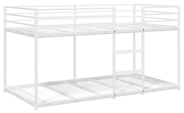 Fehér acél emeletes ágy matrac nélkül 75 x 190 cm