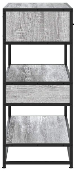 Szürke sonoma színű szerelt fa tálalóasztal 90x35x80 cm