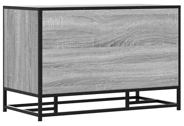 Cipőpad szürke Sonoma 80x40x53,5 cm Gépi fa és fém
