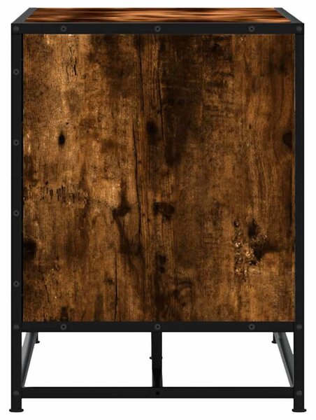 Cipőpad füstölt tölgy 84x40x53,5 cm fából és fémből készült