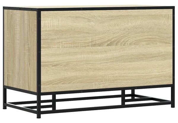 Cipőpad Sonoma tölgy 80x40x53,5 cm Gépelt fa és fém