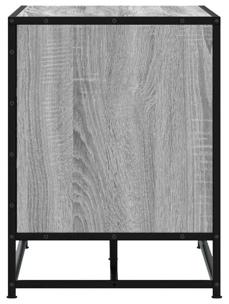 Cipőpad szürke Sonoma 80x40x53,5 cm Gépi fa és fém