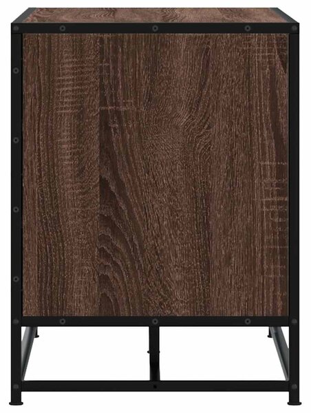 Cipőpad barna tölgy 84x40x53,5 cm Gépi fa és fém