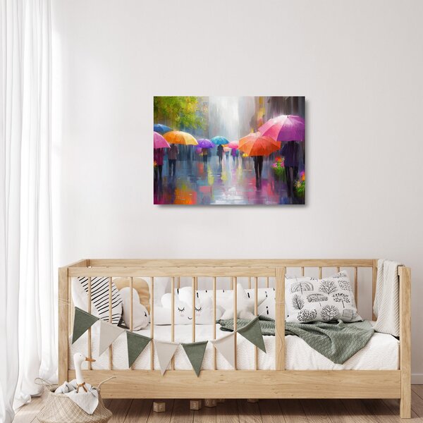 Üveg kép - Esős nap (70x50 cm)