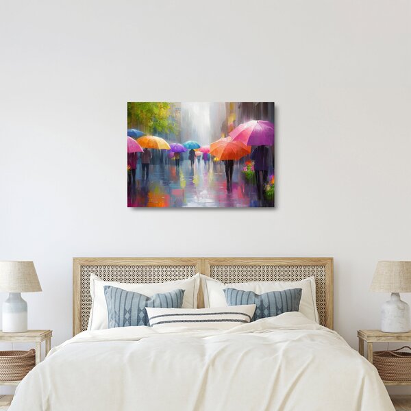 Üveg kép - Esős nap (70x50 cm)