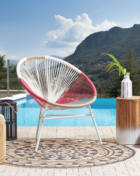 Kerti szék ACAPULCO PE Rattan Fukszia