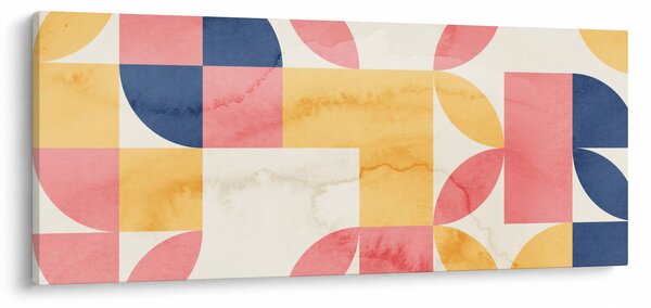 Kép - Absztrakció retro mintákkal (120x50 cm)