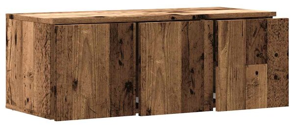 TV szekrény Régi fa 80x34x30 cm Gépelt fa