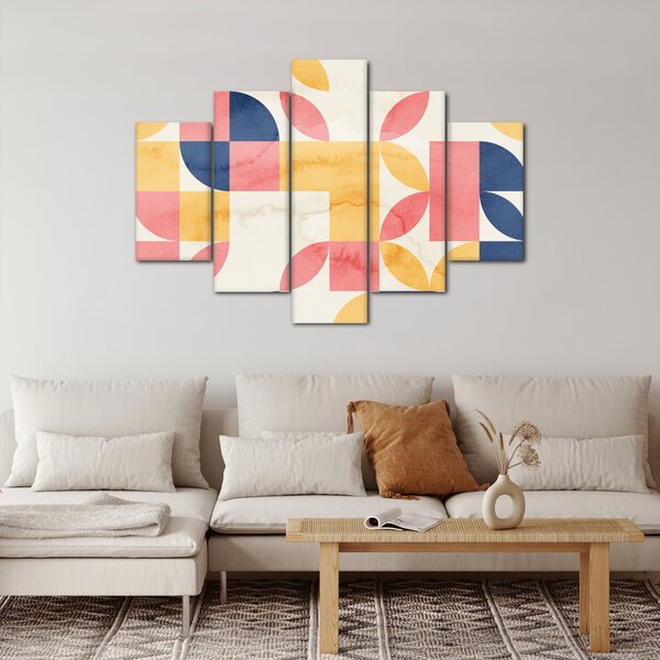 Kép - Absztrakció retro mintákkal (150x105 cm)