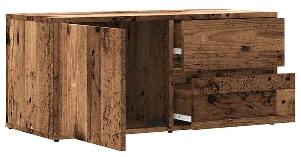 Antik fa színű szerelt fa TV-szekrény 80x34x35,5 cm