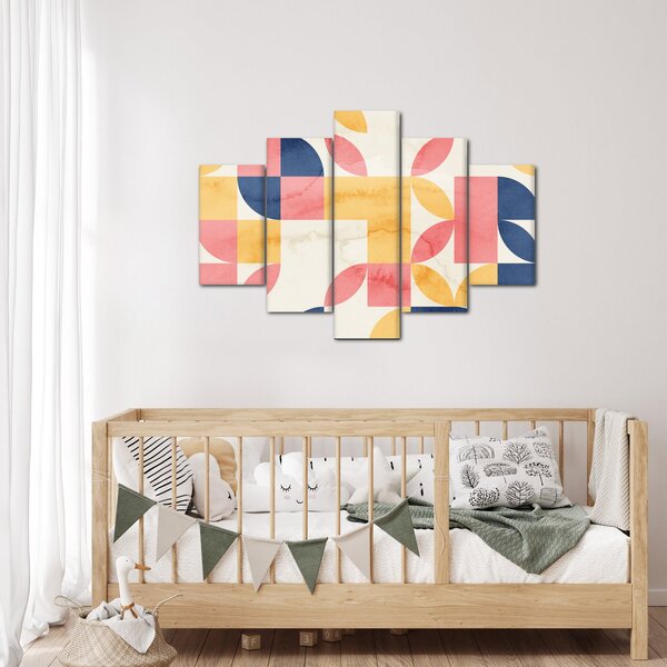 Kép - Absztrakció retro mintákkal (150x105 cm)