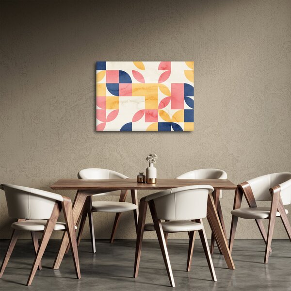 Kép - Absztrakció retro mintákkal (70x50 cm)