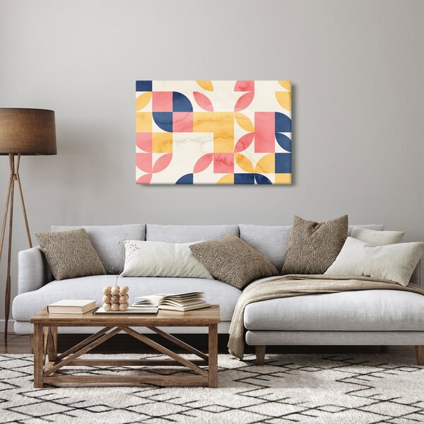 Kép - Absztrakció retro mintákkal (90x60 cm)
