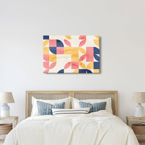 Kép - Absztrakció retro mintákkal (90x60 cm)