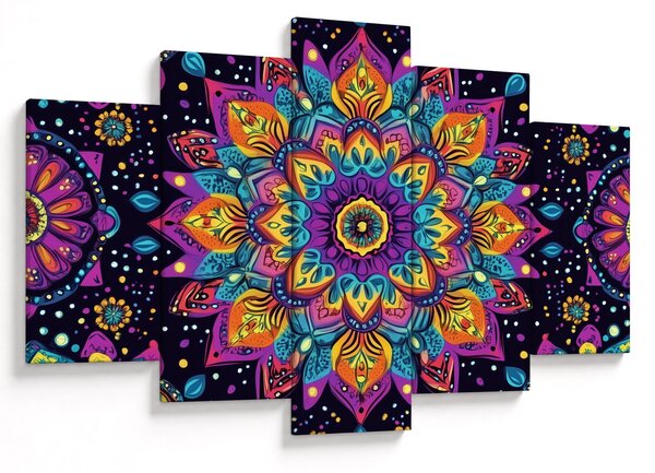 Kép - Kaleidoszkópos mandala (150x105 cm)