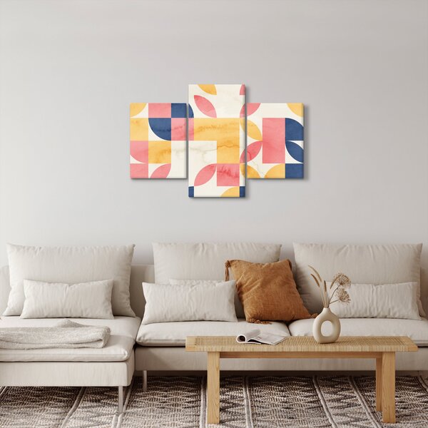 Kép - Absztrakció retro mintákkal (90x60 cm)