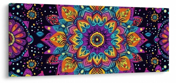 Kép - Kaleidoszkópos mandala (120x50 cm)