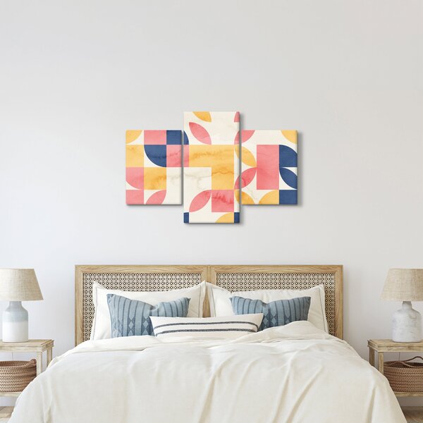Kép - Absztrakció retro mintákkal (90x60 cm)