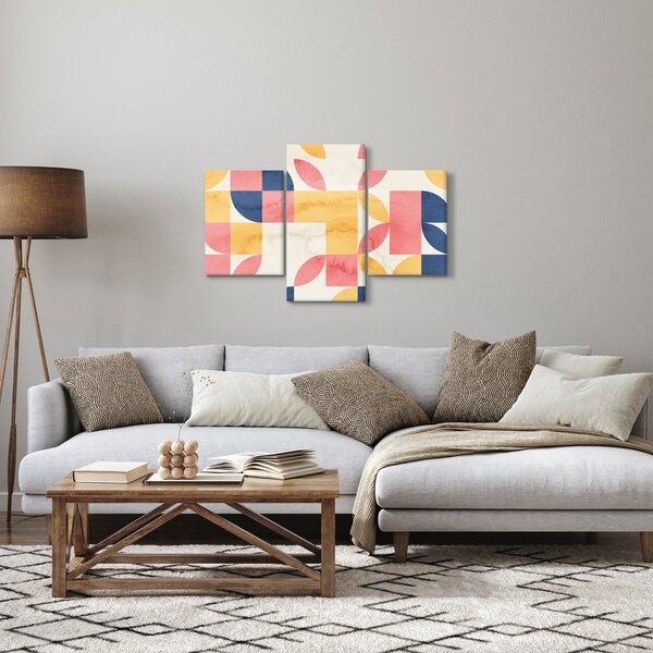 Kép - Absztrakció retro mintákkal (90x60 cm)
