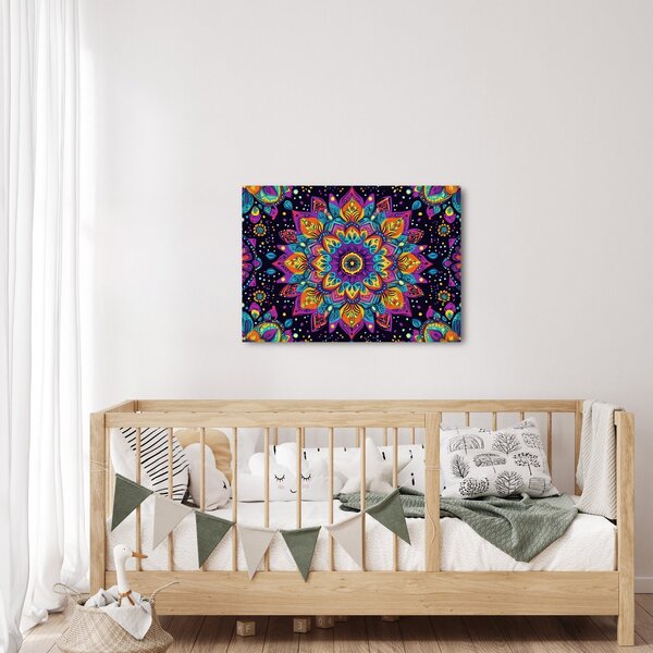 Kép - Kaleidoszkópos mandala (70x50 cm)