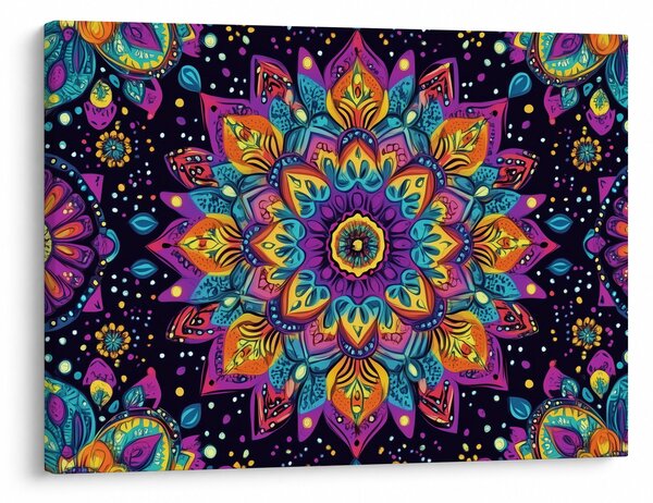 Kép - Kaleidoszkópos mandala (70x50 cm)