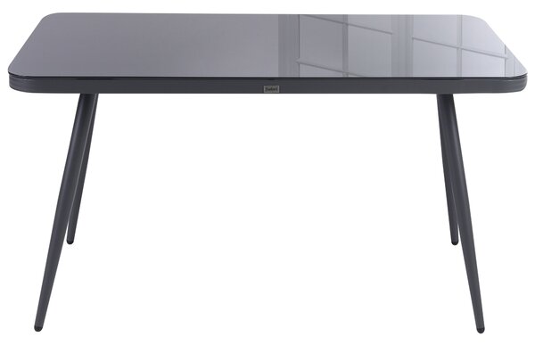 Kerti asztal LIPARI 140 cm 80 cm Üveg Szürke