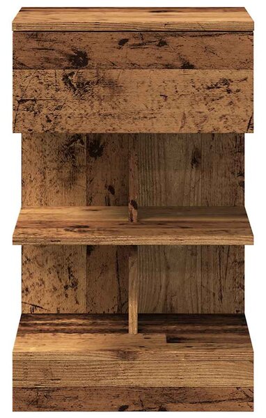 Éjjeliszekrények 2 db Régi fa 40x35x65 cm Gépesített fa