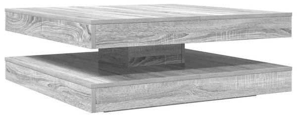 Szürke sonoma dohányzóasztal 360 fokban forgatható 90x90x34,5cm