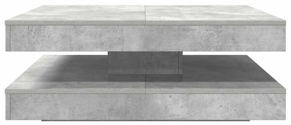 Betonszürke dohányzóasztal 360 fokban forgatható 90x90x34,5 cm