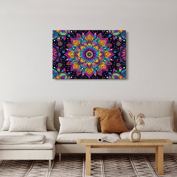 Kép - Kaleidoszkópos mandala (90x60 cm)