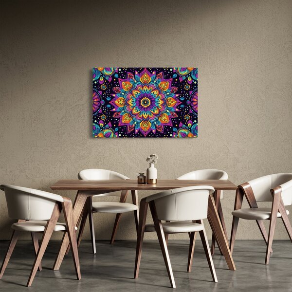 Kép - Kaleidoszkópos mandala (90x60 cm)
