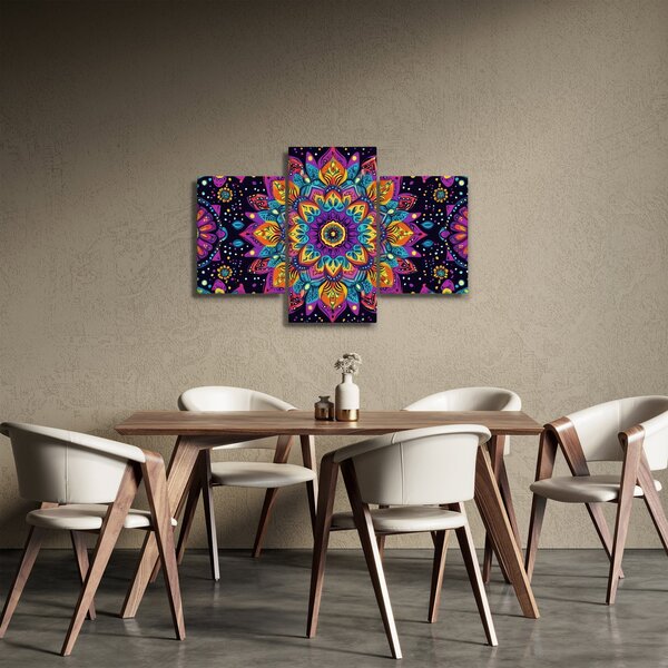Kép - Kaleidoszkópos mandala (90x60 cm)