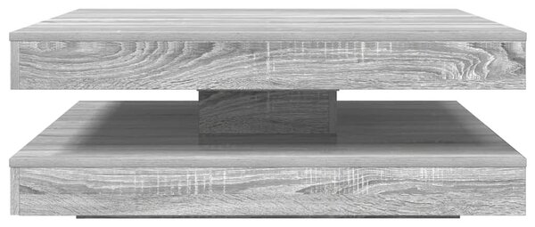 Szürke sonoma dohányzóasztal 360 fokban forgatható 90x90x34,5cm
