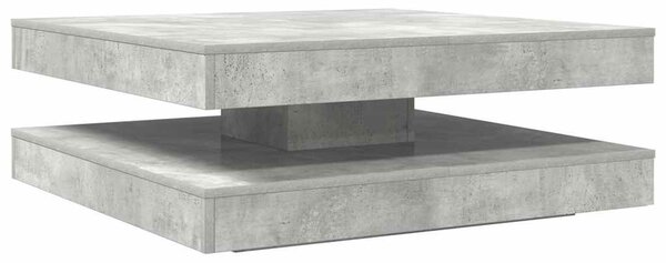 Betonszürke dohányzóasztal 360 fokban forgatható 90x90x34,5 cm