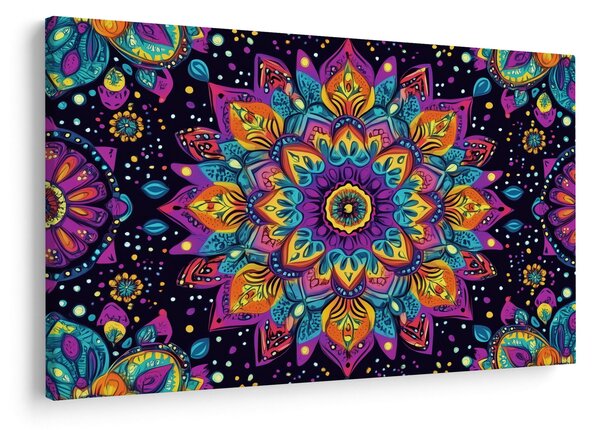 Kép - Kaleidoszkópos mandala (90x60 cm)