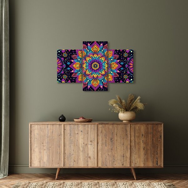 Kép - Kaleidoszkópos mandala (90x60 cm)