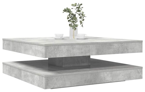 Betonszürke dohányzóasztal 360 fokban forgatható 90x90x34,5 cm