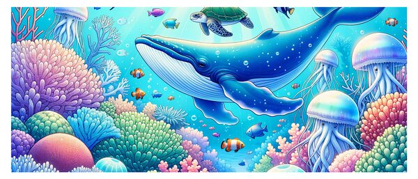 Kép – Víz alatti világ (120x50 cm)