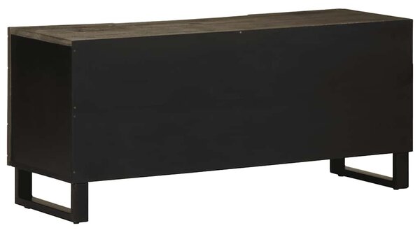 Fekete tömör mangófa TV-szekrény 105 x 33 x 46 cm