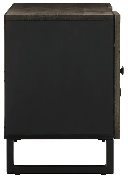 Fekete tömör mangófa TV-szekrény 105 x 33 x 46 cm