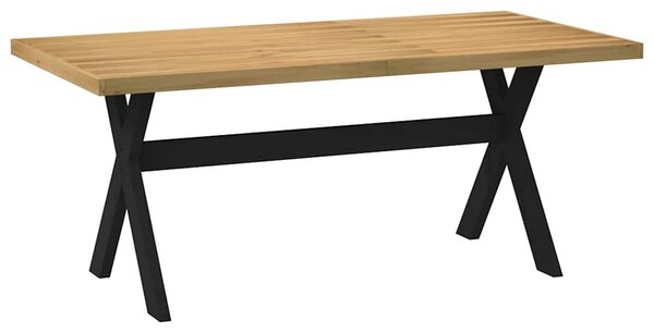 Étkezőasztal NOAIN X alakú lábak 180x90x75 cm tömör fa fenyőfa
