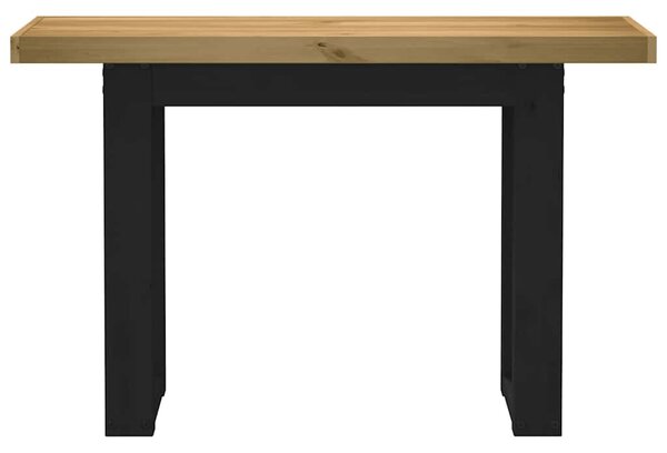 Konzolasztal NOAIN U alakú lábak 120x30x75 cm tömör fa fenyőfa