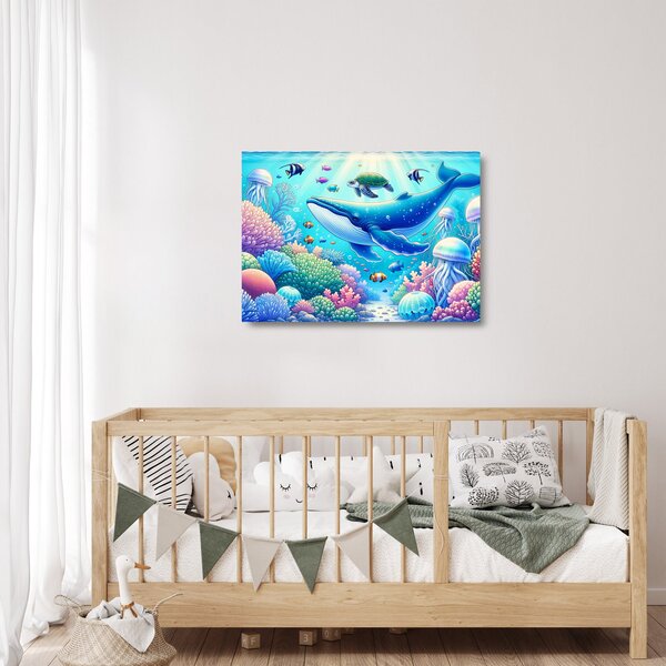 Üveg kép – Víz alatti világ (70x50 cm)