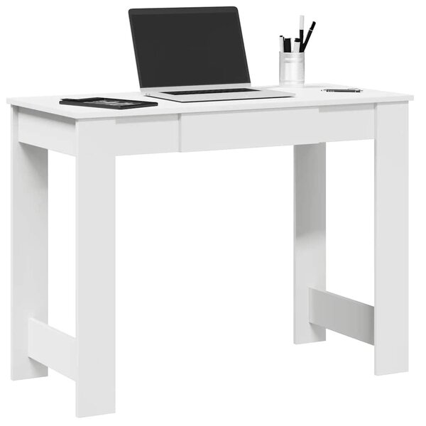 Fehér forgácslap íróasztal 100x45x75 cm
