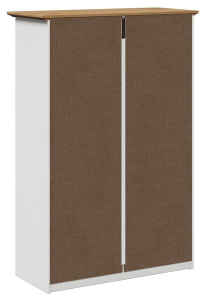 Cipőállvány BODO" Fehér és barna 80x35x118 cm"