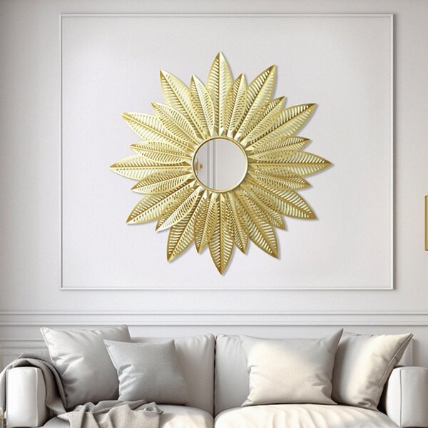Oglinda de perete Leaf 20779 Auriu 94x6x94cm