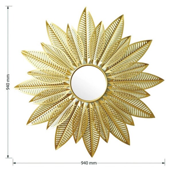 Oglinda de perete Leaf 20779 Auriu 94x6x94cm